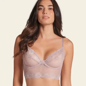 Soutien-gorge bustier tout en dentelle transparente