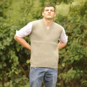PULL  LAINE HOMME DEBARDEUR