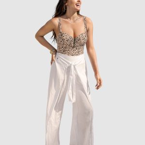 Pantalon de plage couvrant en coton biologique et rayonne