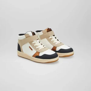 Baskets montantes avec scratch Blanc