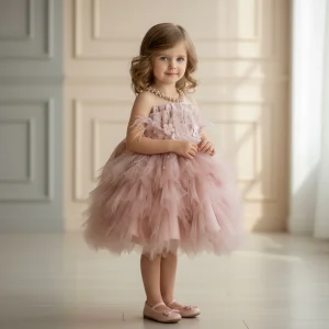 Robe anniversaire enfant luxi-fleur