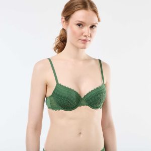 Soutien-gorge corbeille en dentelle VERT