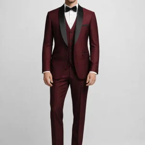 Costume 3 pièces Homme | élégance formelle & tenue sophistiquée | revers satinés pour Hiver