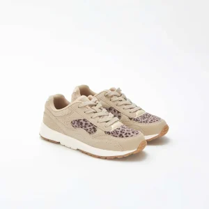 Baskets running léopard BEIGE