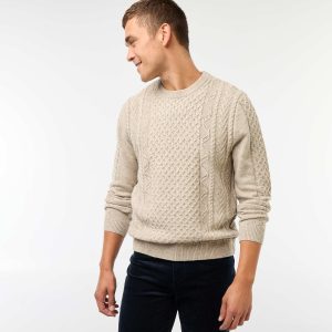 Pull grosse torsade uni BEIGE