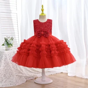 Robe élégante rouge de noël