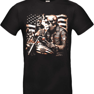 T-shirt Skull Rider – Biker USA 💀🇺🇸🔥