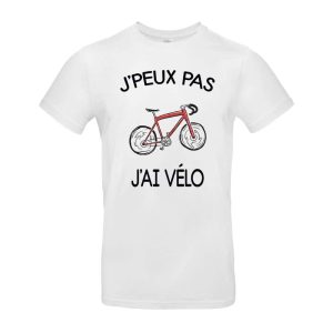 T-shirt Homme J&rsquo;peux pas j&rsquo;ai vélo